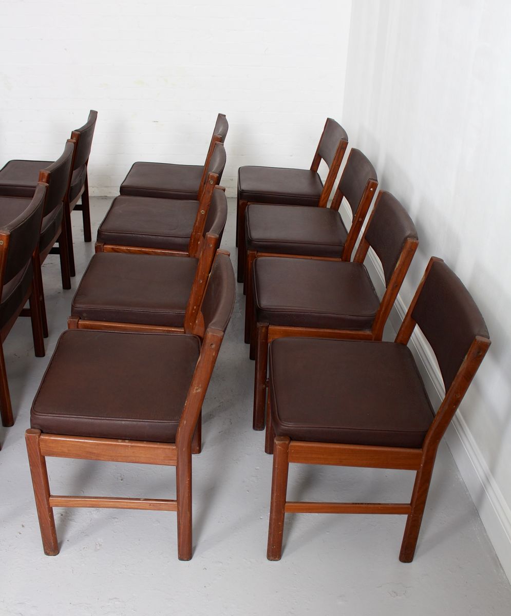Sillas de comedor danesa vintage de teca, años 70 en venta en Pamono