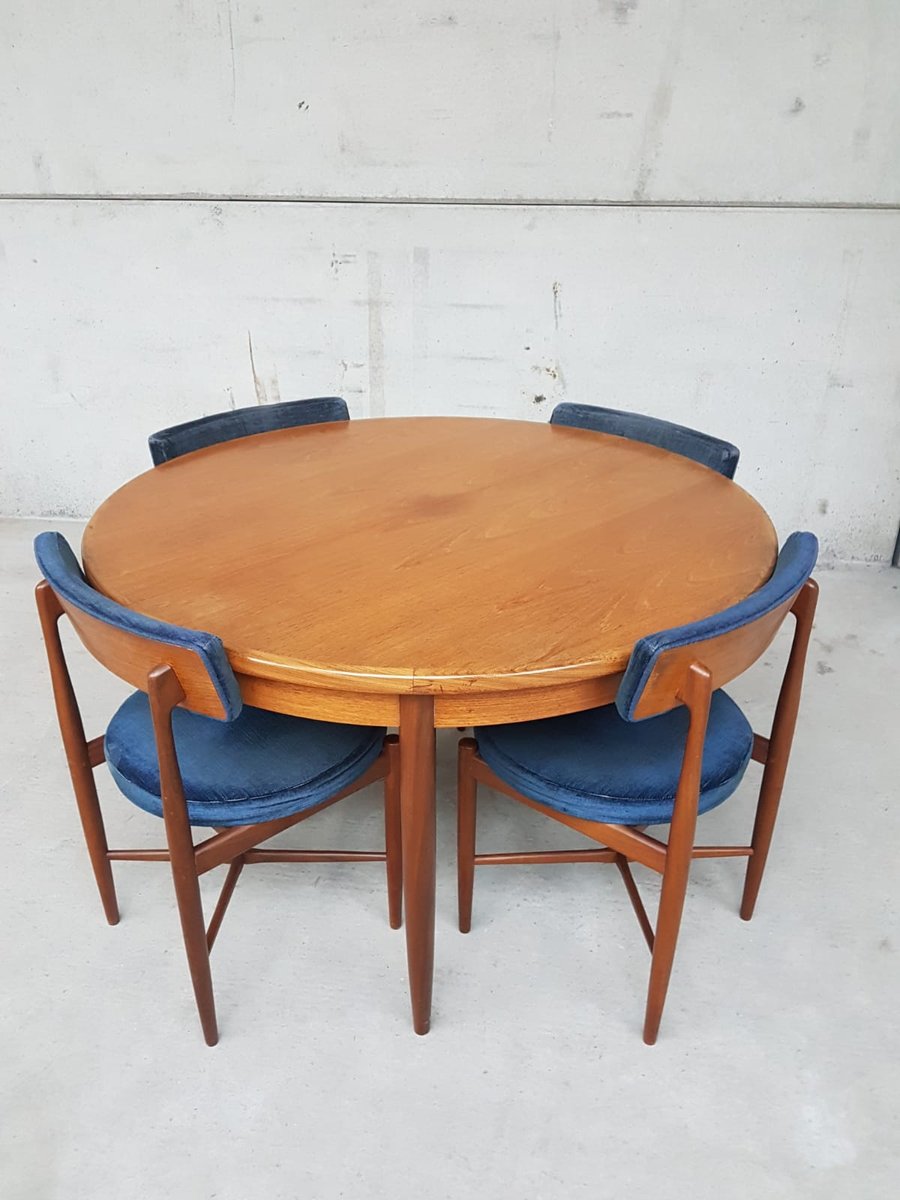 Mid-Century Teak Extendable Dining Table 'Fresco' from G 
