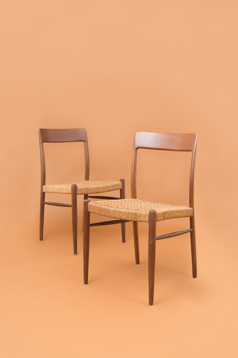 Vintage Model 77 Dining Chairs By N O Moller For J L Mollers Set Of 2 For Sale At Pamono
