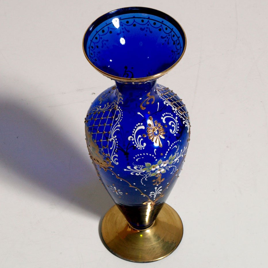 Antique Art Nouveau Murano Glass Amphora Vase for sale at Pamono