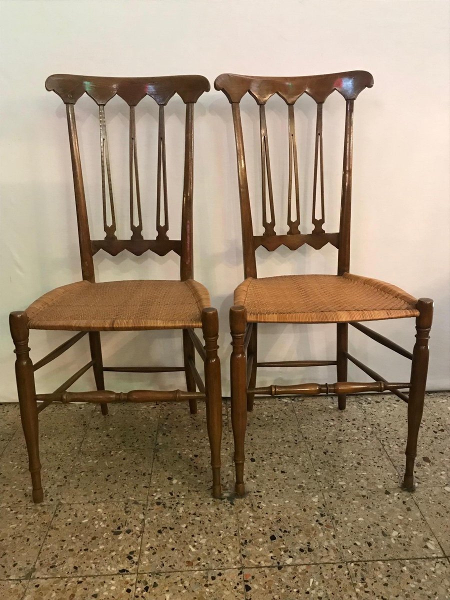 Mid-Century Chiavari Stühle, 2er Set bei Pamono kaufen
