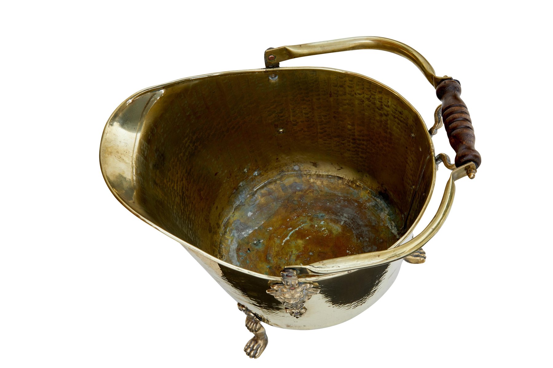 Antique Brass Coal Scuttle for sale at Pamono