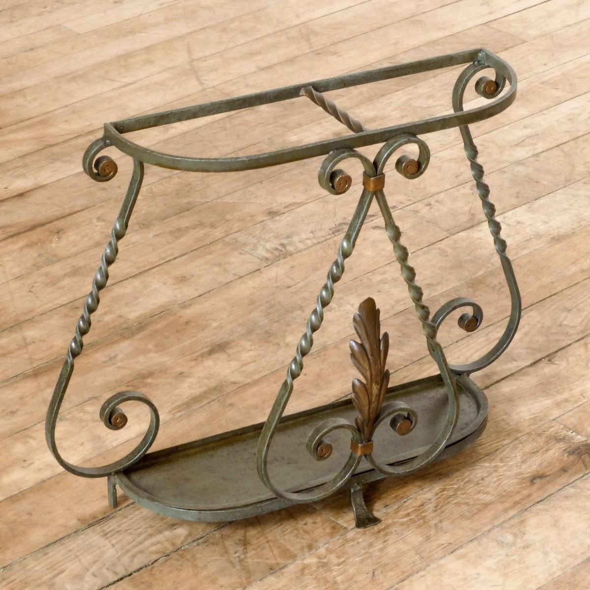 Vintage Wrought Iron Umbrella Stands, 1960s, Set of 2 for sale at Pamono