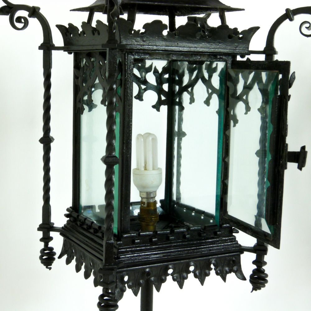 Antique Wrought Iron Floor Lamps, Set of 2 for sale at Pamono