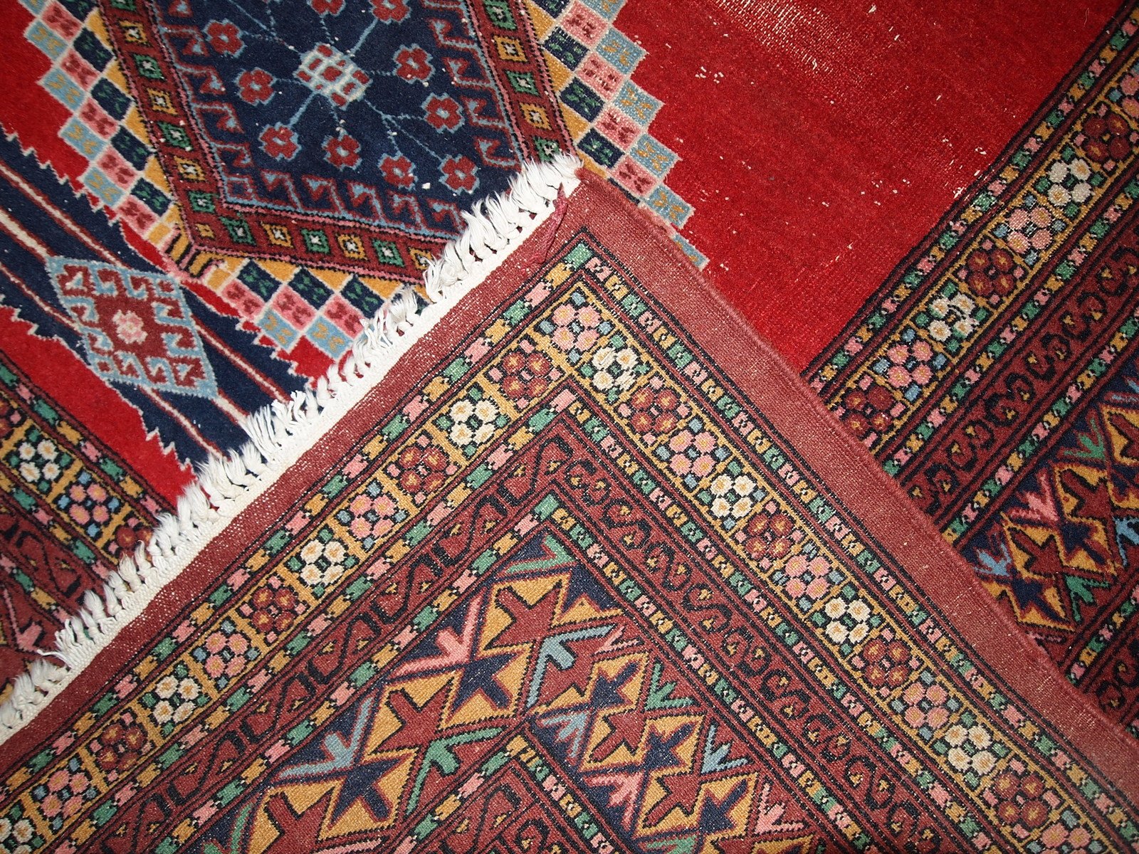 Tapis Bukhara Ancien - Coton, Nœud Fin - Dimensions 290 X 190 Cm - Pakistan - Certificat D'authenticité