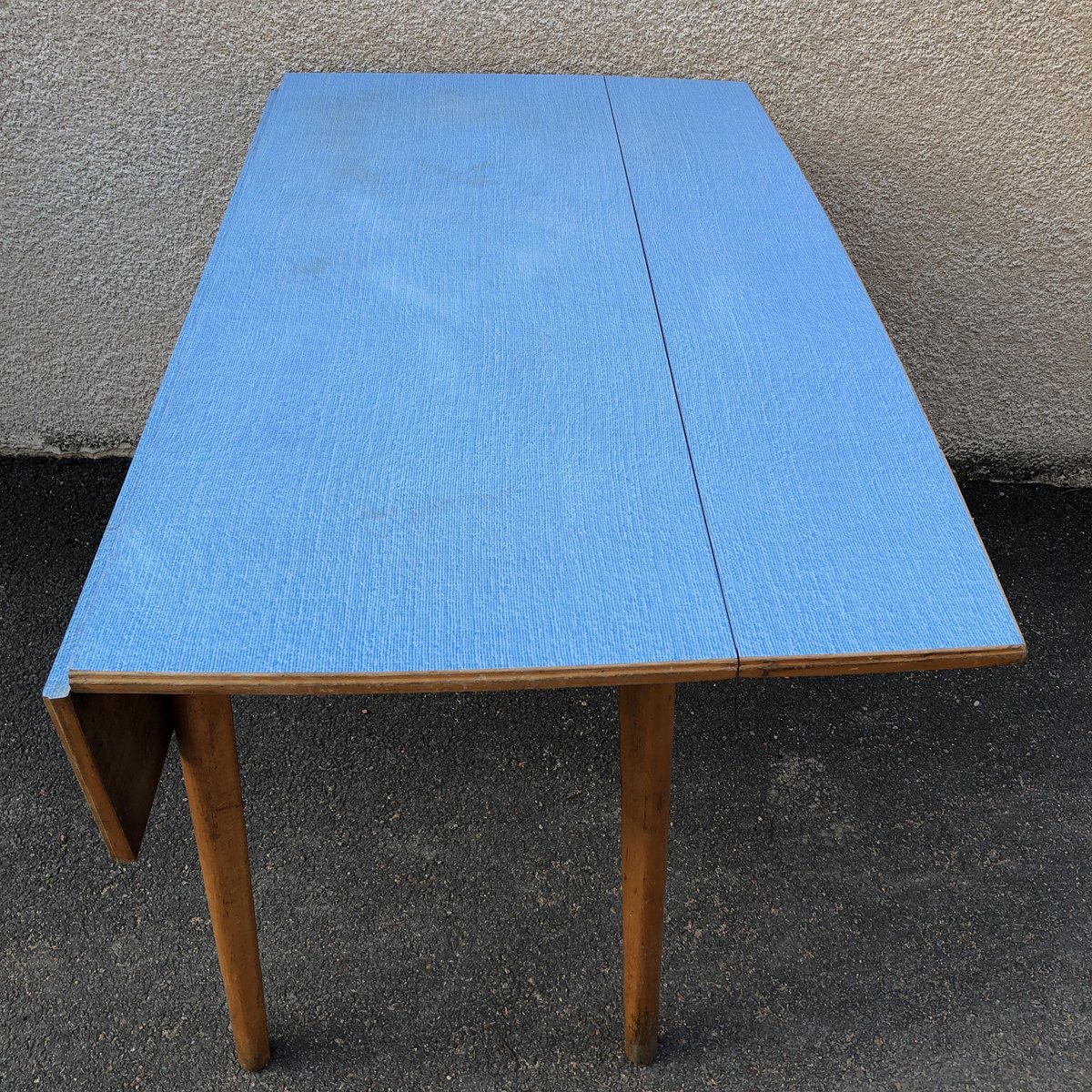 Blue Formica Table, 1952 for sale at Pamono