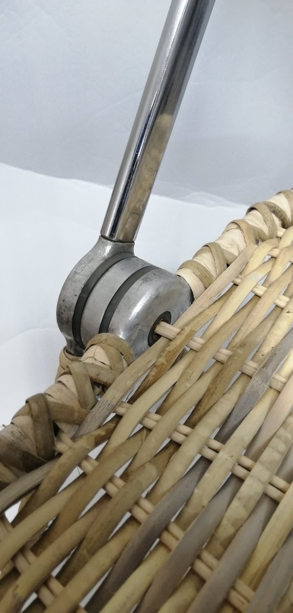 Vintage Klappstuhl mit Sitz aus Rattan von Giancarlo Piretti für