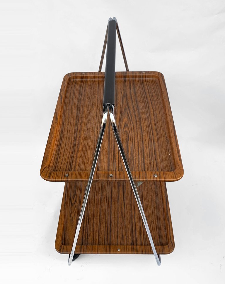 Barwagen aus Kunstholz & Chrom von Robex, 1970er bei Pamono kaufen