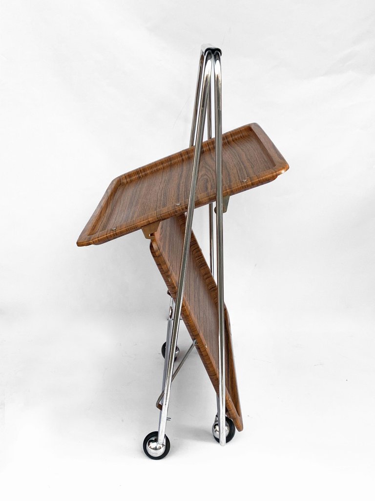 Barwagen aus Kunstholz & Chrom von Robex, 1970er bei Pamono kaufen