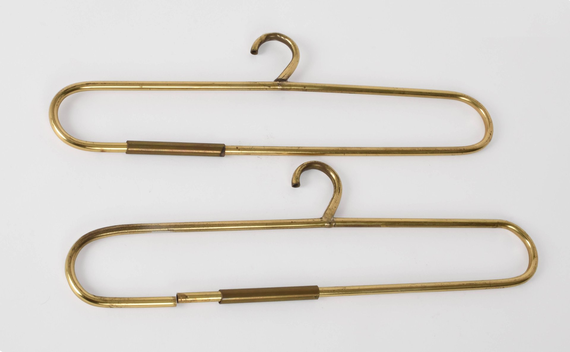 Vintage Brass Coat Hangers, 1970s, Set of 4 for sale at Pamono