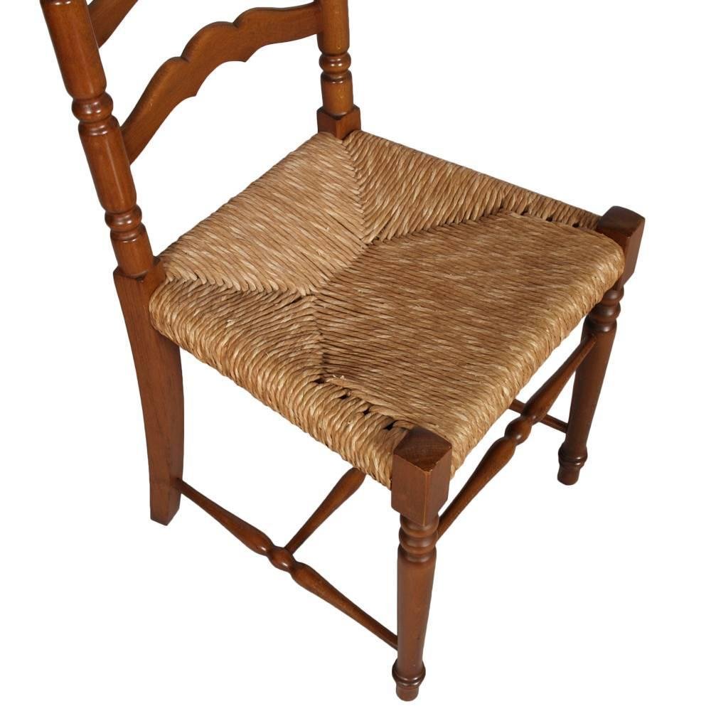 Sillas Chiavari MidCentury de nogal con asientos de paja. Juego de 4 en venta en Pamono Sillas Chiavari MidCentury de nogal con asientos de paja. Juego de 4 en venta en Pamono