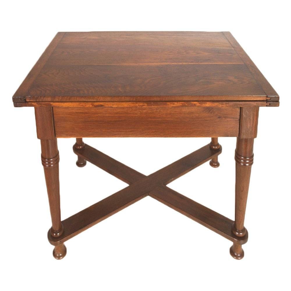 Antique Tyrolean Solid Oak Country Folding Table For Sale At Pamono