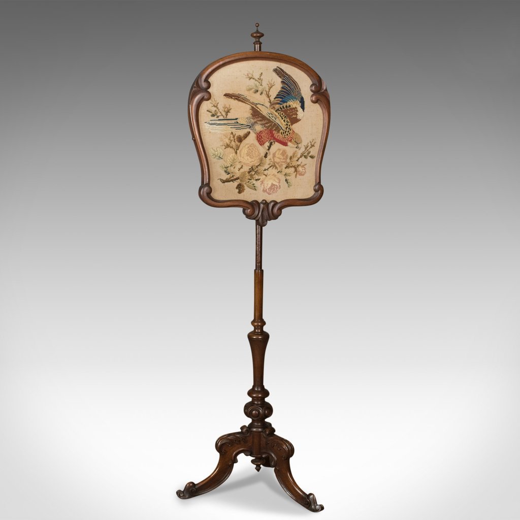 Antiker viktorianischer Kaminschirm, 1850er bei Pamono kaufen