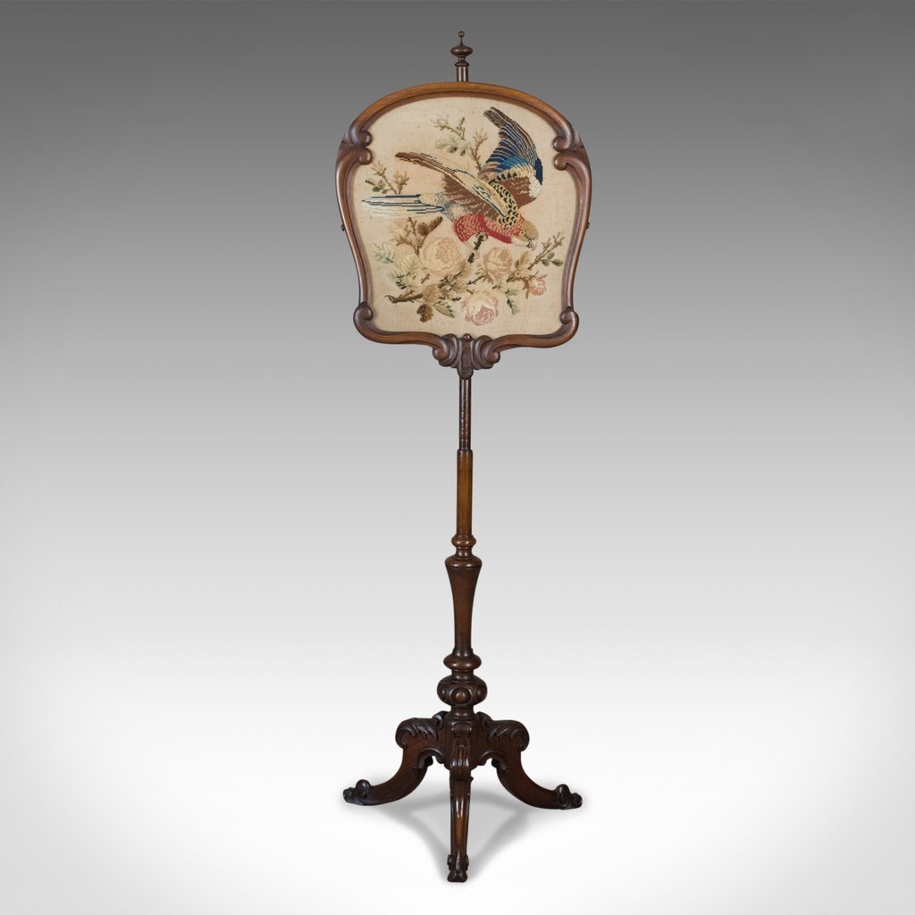 Antiker viktorianischer Kaminschirm, 1850er bei Pamono kaufen