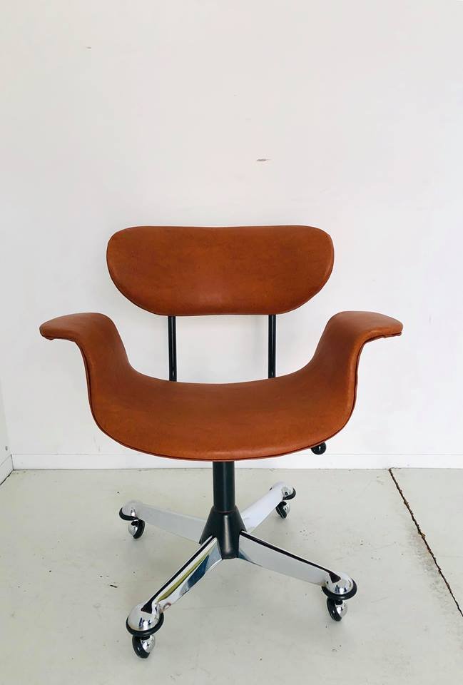 Italian Swivel Office Armchair From Mim 1970s For Sale At Pamono
