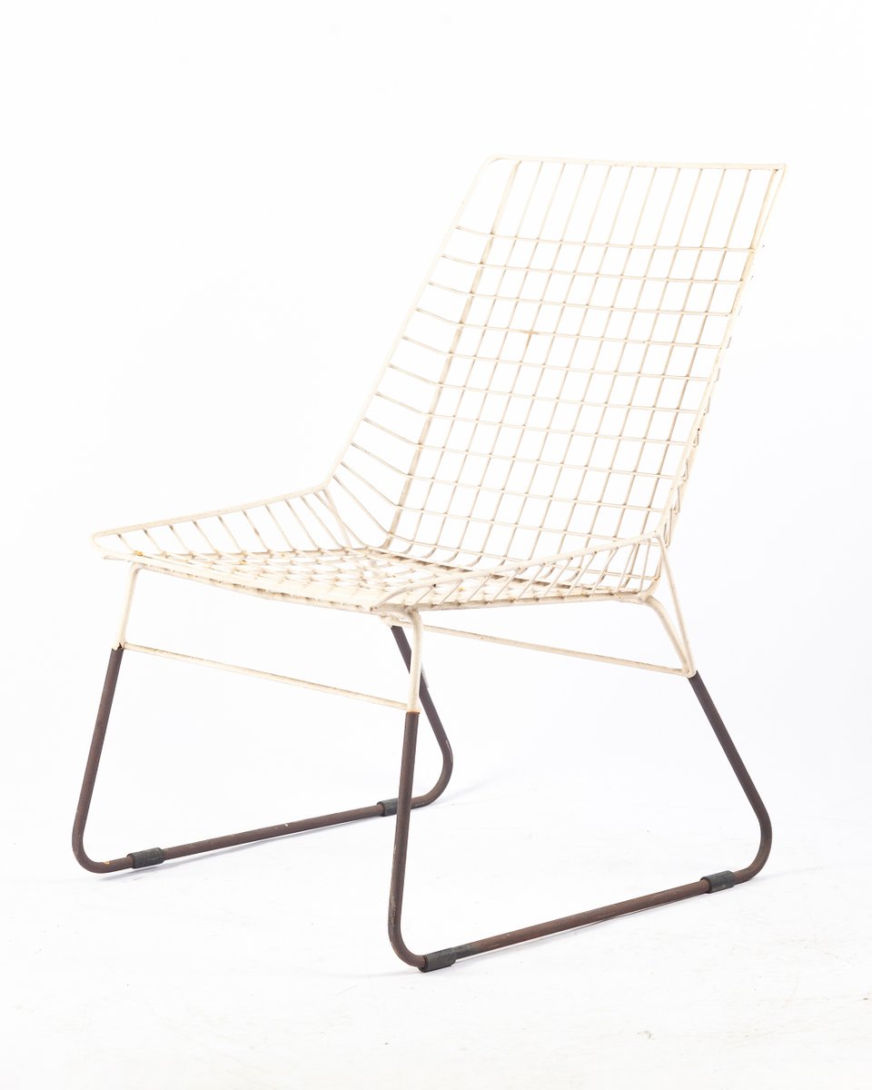 Vintage Dutch Wire Mesh Chair For Sale At Pamono