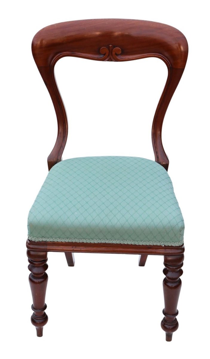 Antike viktorianische Esszimmerstühle aus Mahagoni, 4er Set bei Pamono