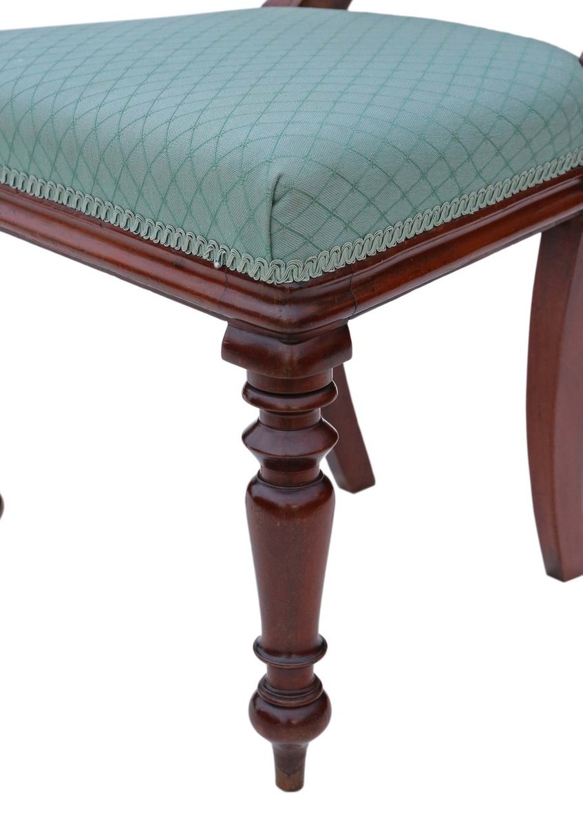 Antike viktorianische Esszimmerstühle aus Mahagoni, 4er Set bei Pamono