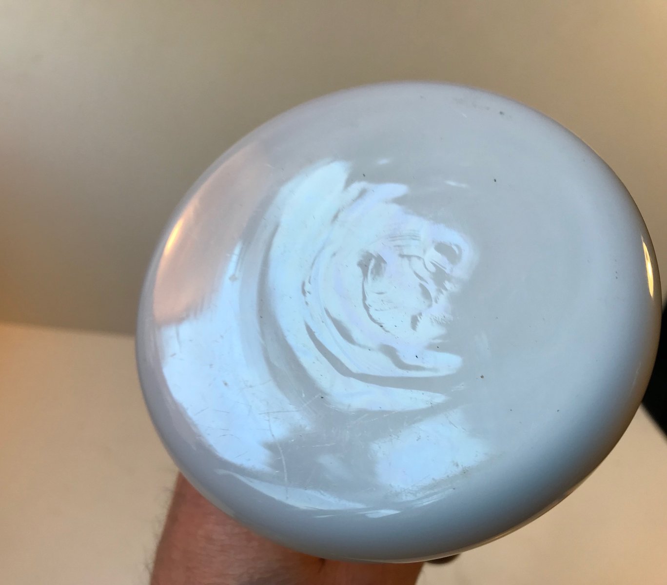 Modernist White Opaline Glass Vase By Jacob E Bang For Holmegaard 1950s For Sale At Pamono