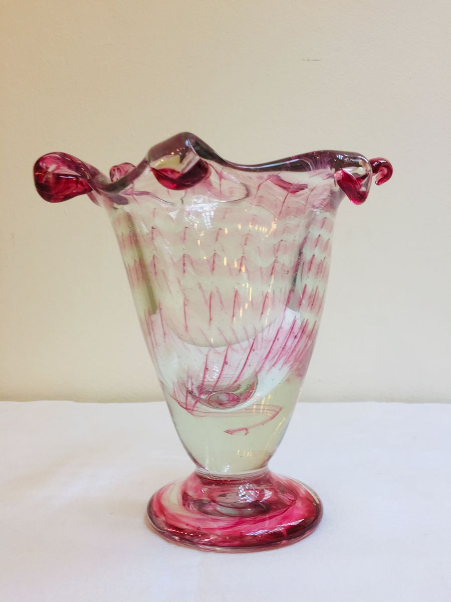 MidCentury Murano Glass Vase, 1960s for sale at Pamono