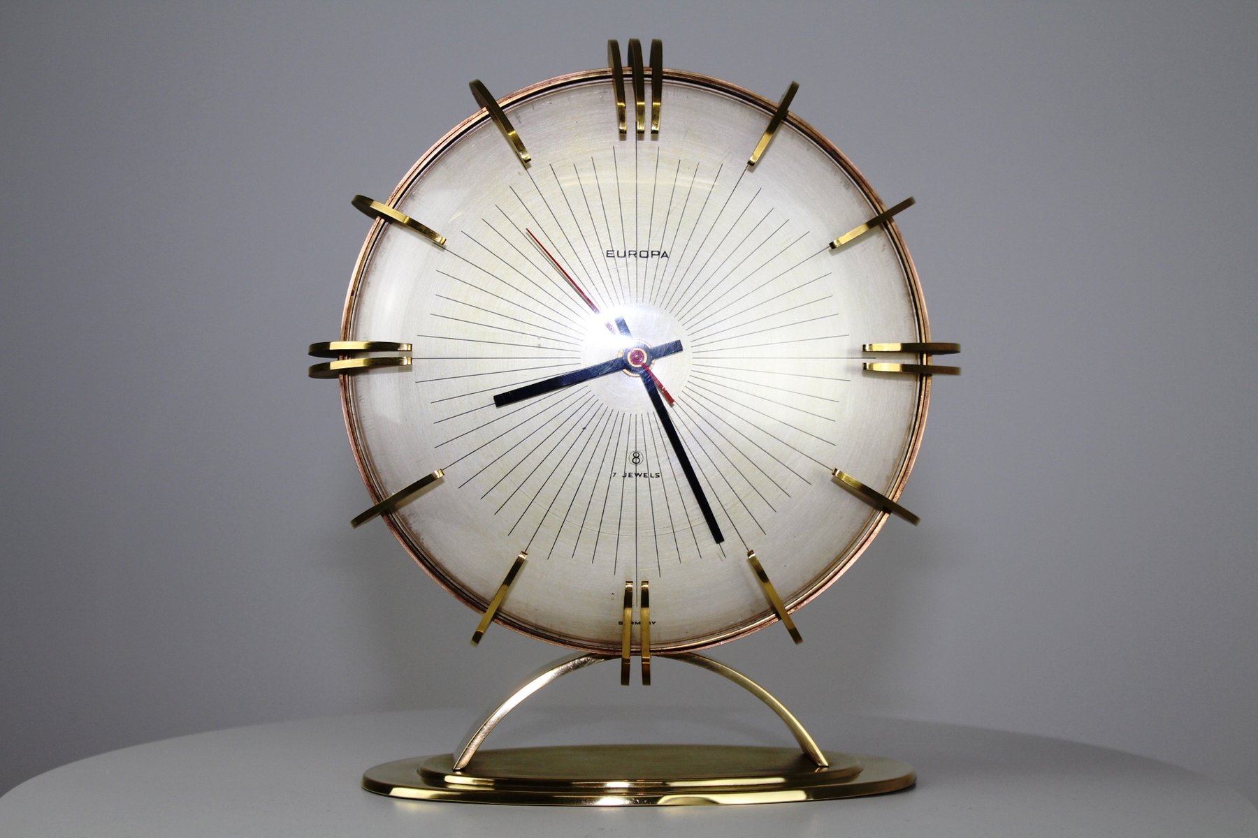Vintage German Table Clock from Europa for sale at Pamono