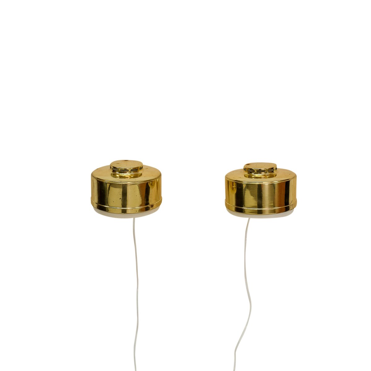 Goldene Schwedische Vintage Lampen Von BJS Skellefteå 1960er 2er Set Bei Pamono Kaufen