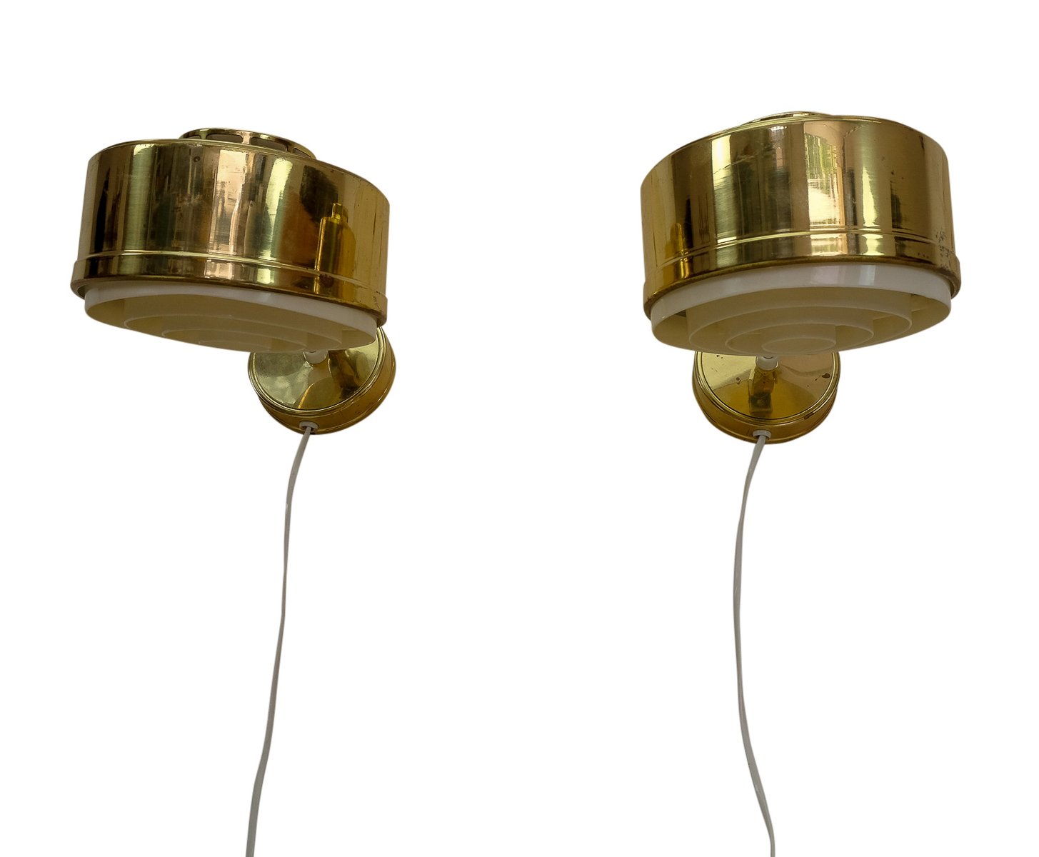 Goldene Schwedische Vintage Lampen Von BJS Skellefteå 1960er 2er Set Bei Pamono Kaufen