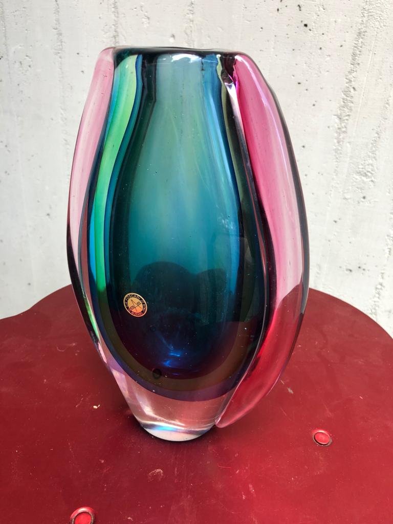 Vintage Murano Glass Vase, 1960s en vente sur Pamono