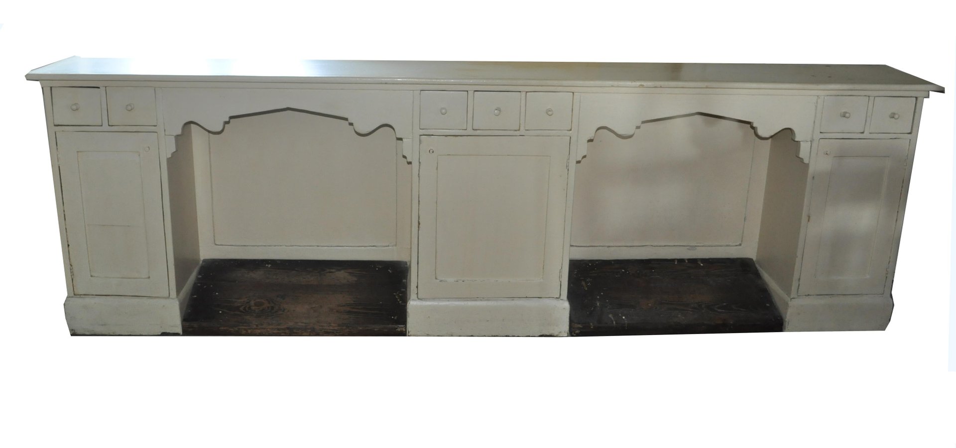 Mostrador de barbería antiguo pintado, década de 1900 en venta en Pamono