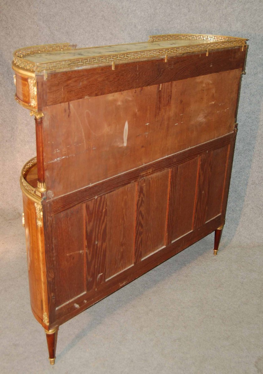 Antiker Schrank mit Intarsien & vergoldeter Bronze von Mercier Frères