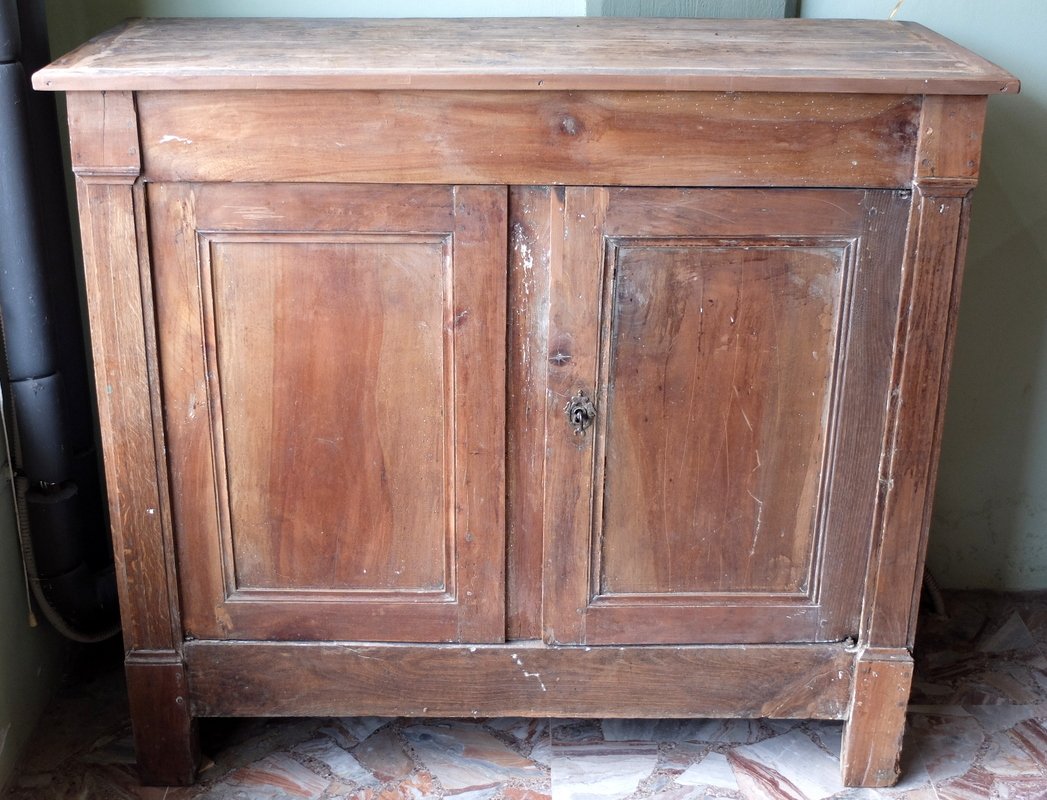 Antiker Schrank aus Nuss- & Kastanienholz bei Pamono kaufen