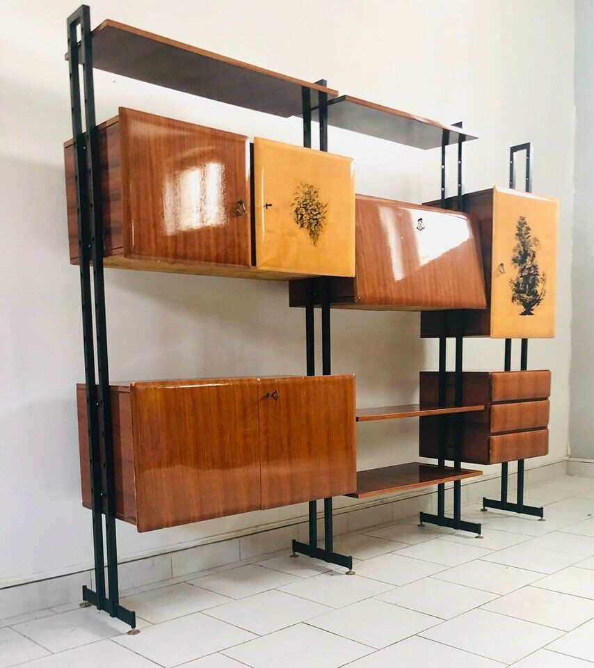 Bibliothèque Murale Scandinave en Bois, 1960s en vente sur ...