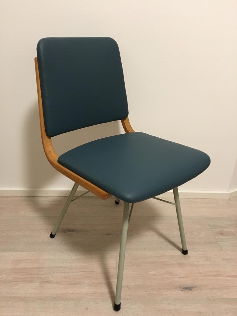 Esszimmerstühle Aus Metall Holz öko Leder 1960er 2er Set