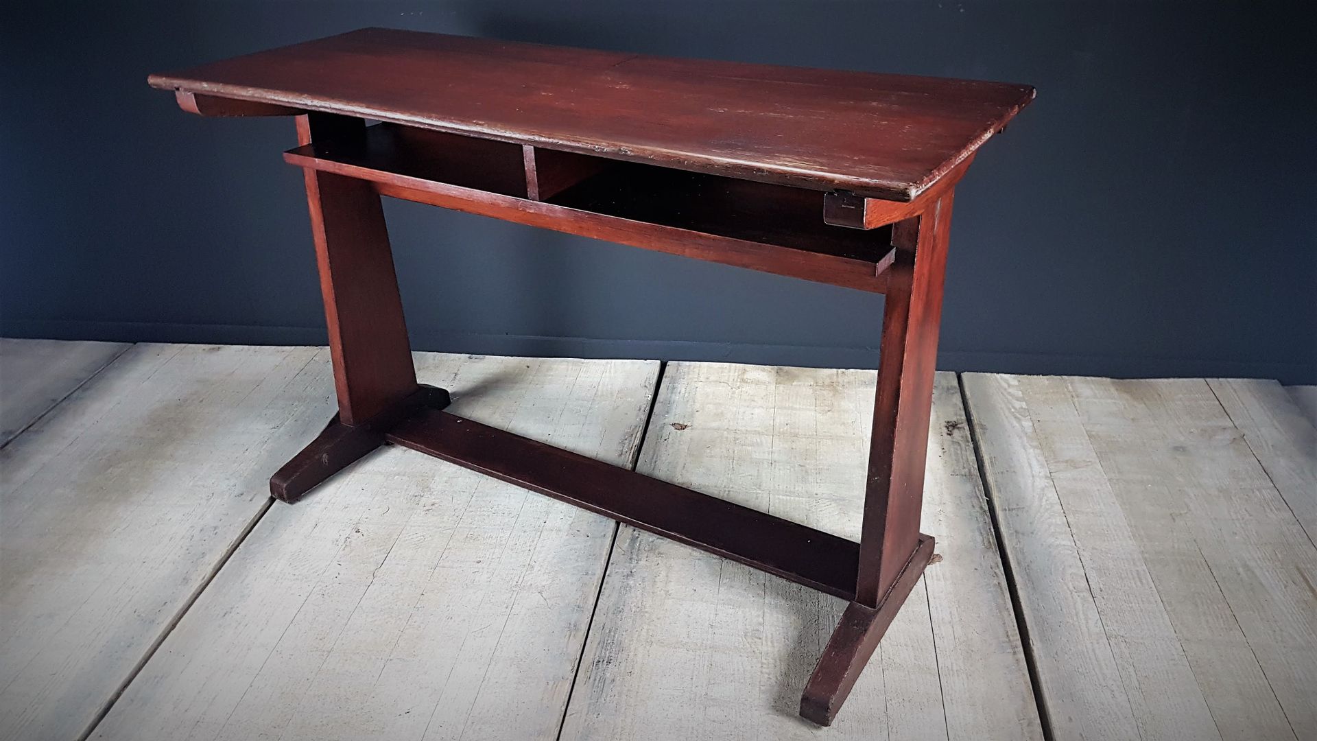 French School Desk With Porcelain Inkwell 1930s For Sale At Pamono