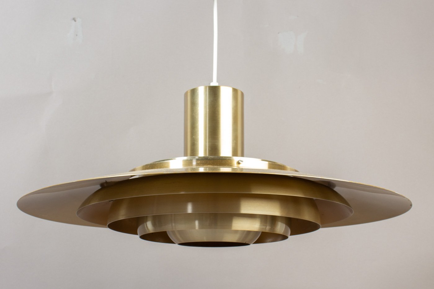 Scandinavian Modern Danish Aluminum Ceiling Lamp by Preben Fabricius
