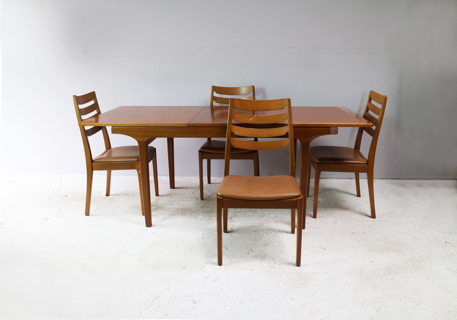 Vintage Teak Extendable Dining Table From Nathan 1970s