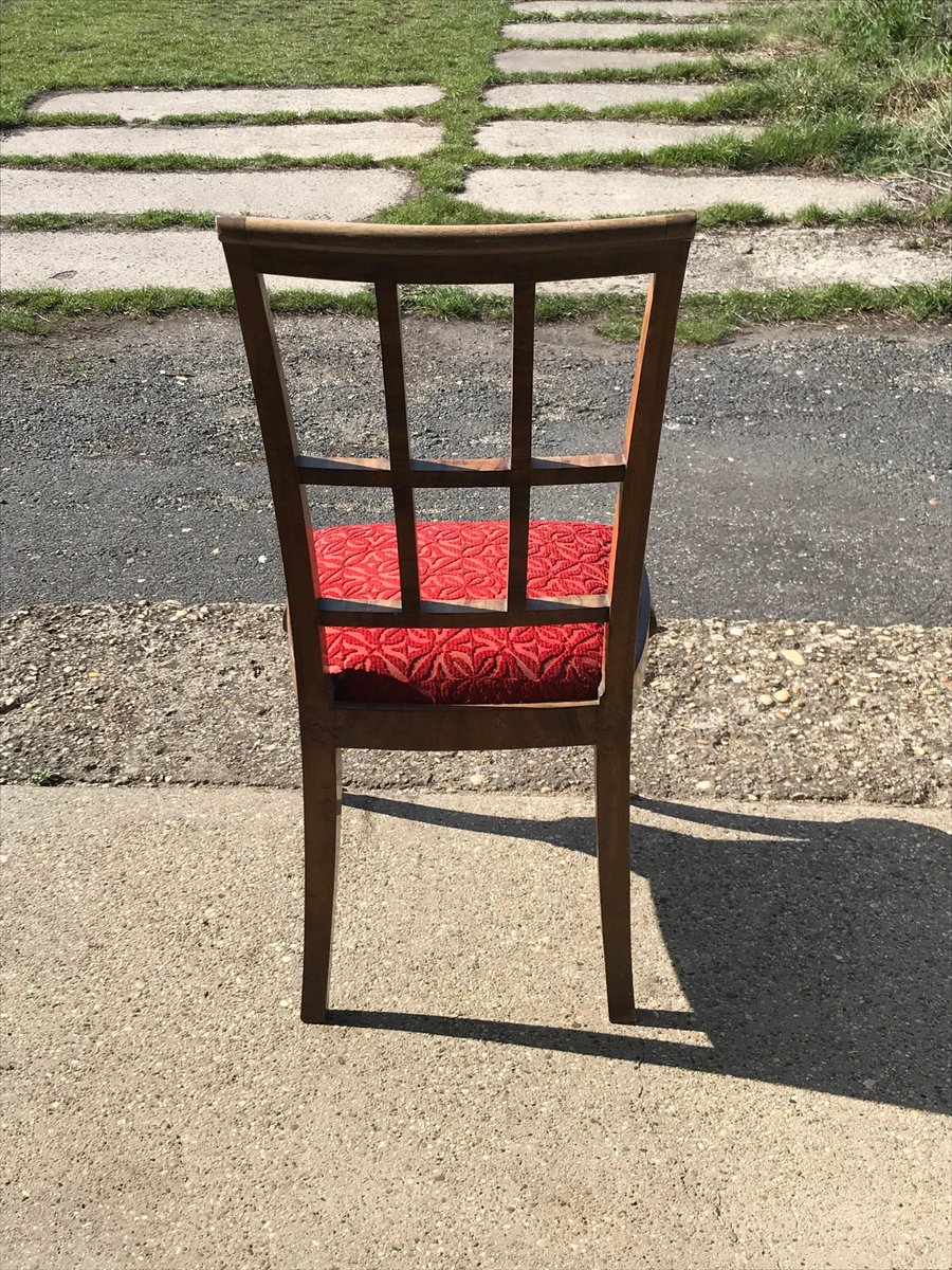 Art Deco Velvet Dining Chairs, 1930s, Set of 2 for sale at Pamono