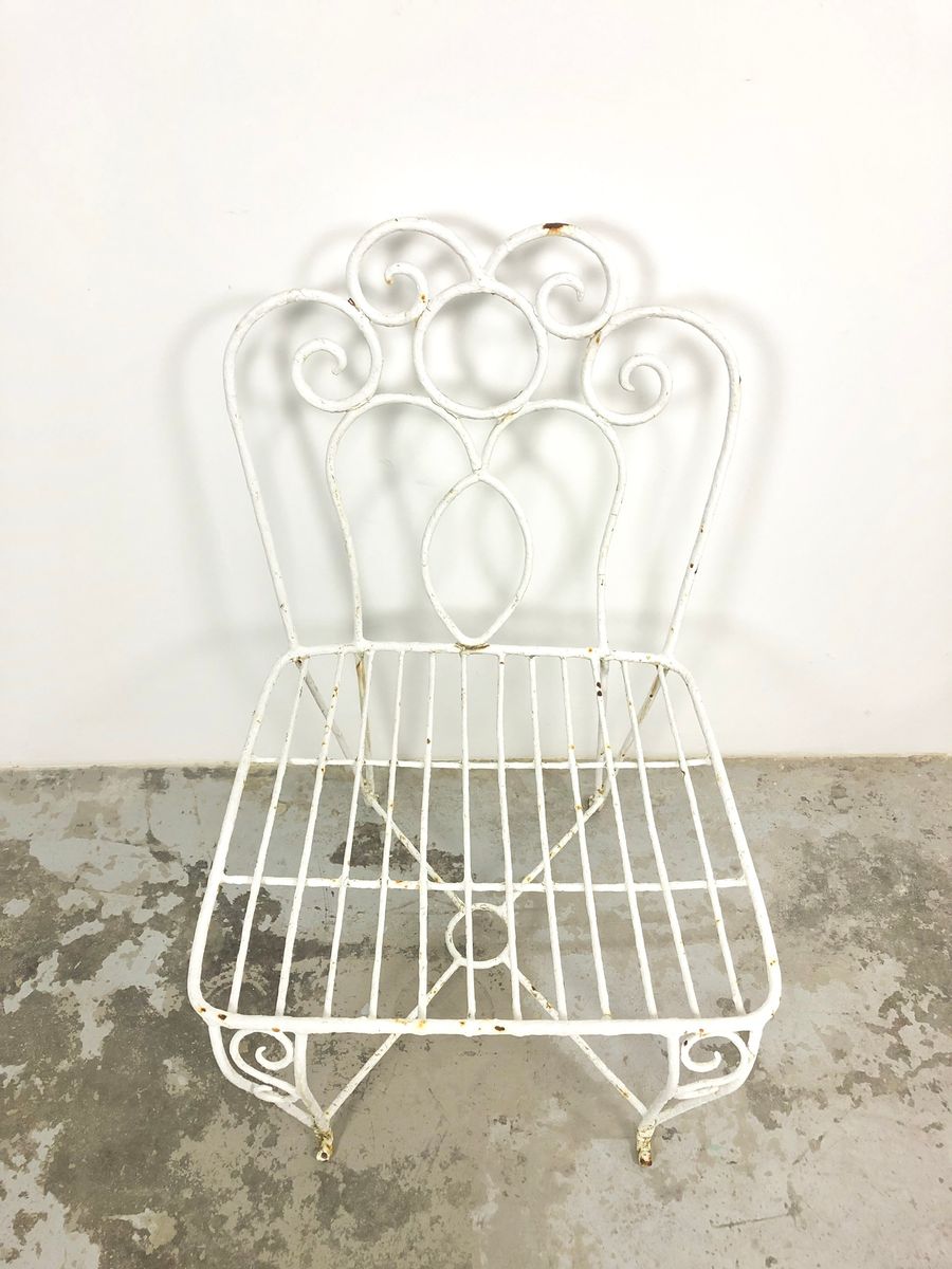Mid Century French Metal Garden Chairs 1960s Set Of 2 Bei Pamono