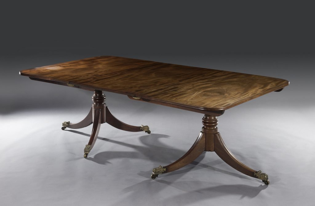 18th Century George Iii Mahogany Twin Pedestal Dining Table 18th Century George Iii Mahogany Twin Pedestal Dining Table