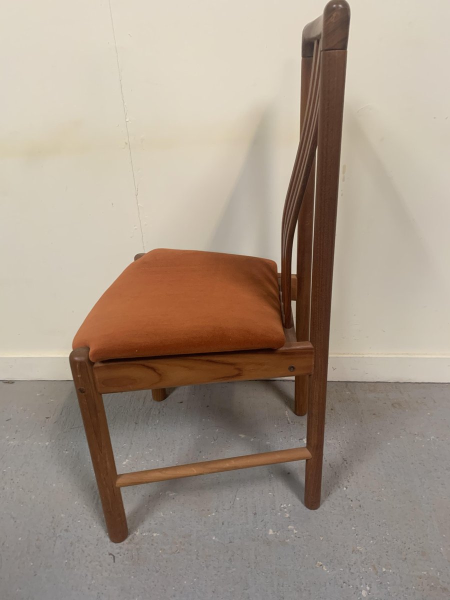 Sillas de comedor danesas de teca de Benny Linden, años 60. Juego de 4