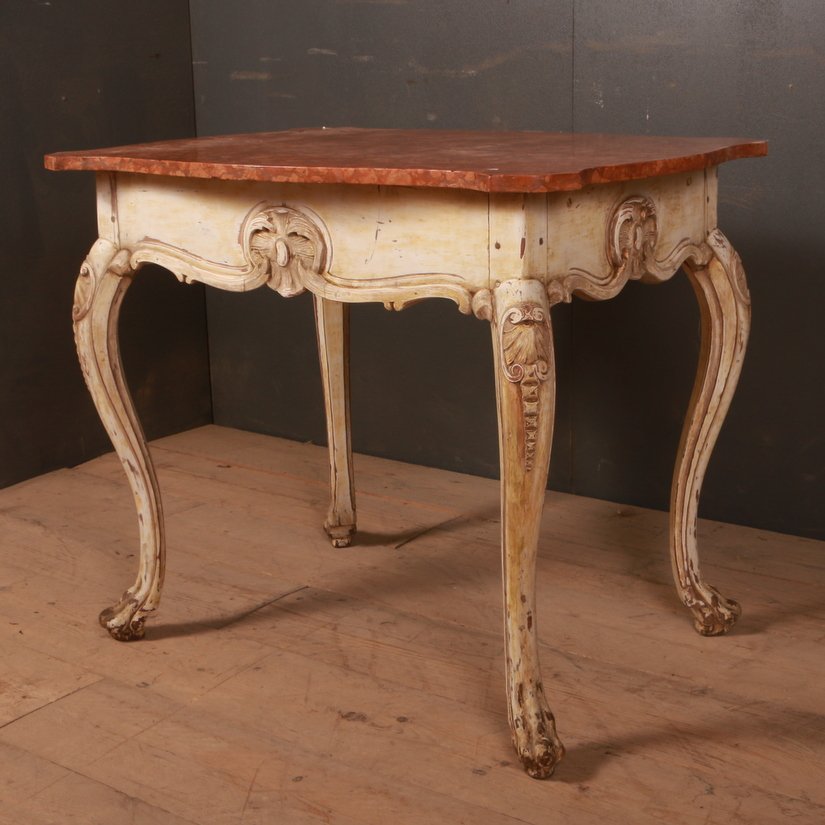 Table Basse Antique en Bois et en Marbre, Suède, 1830s en vente sur Pamono