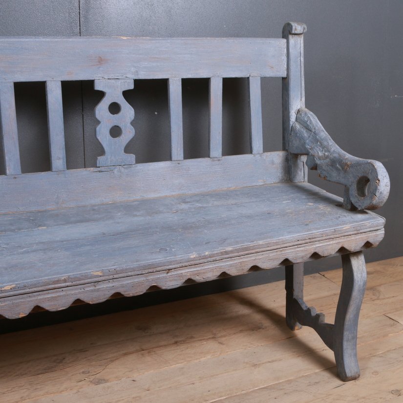 Antique Wooden Bench for sale at Pamono