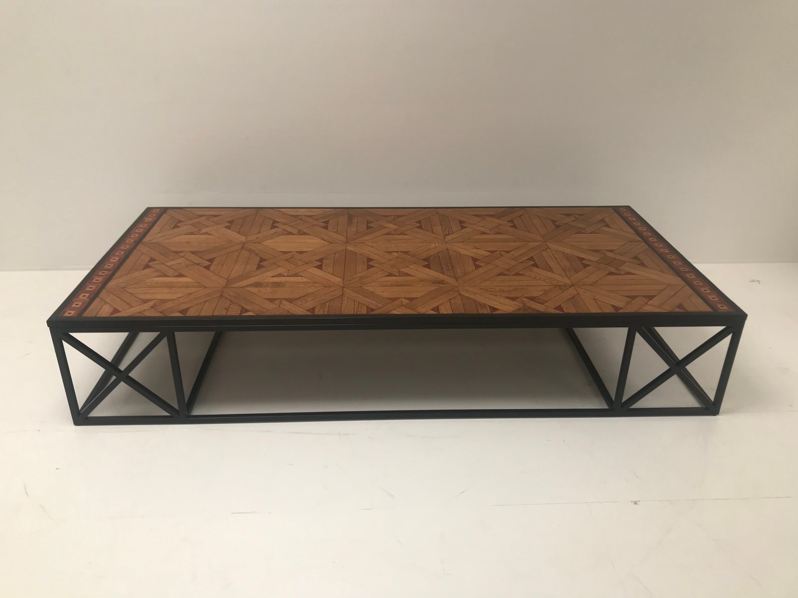 Vintage French Parquetry Coffee Table, 1970s for sale at Pamono
