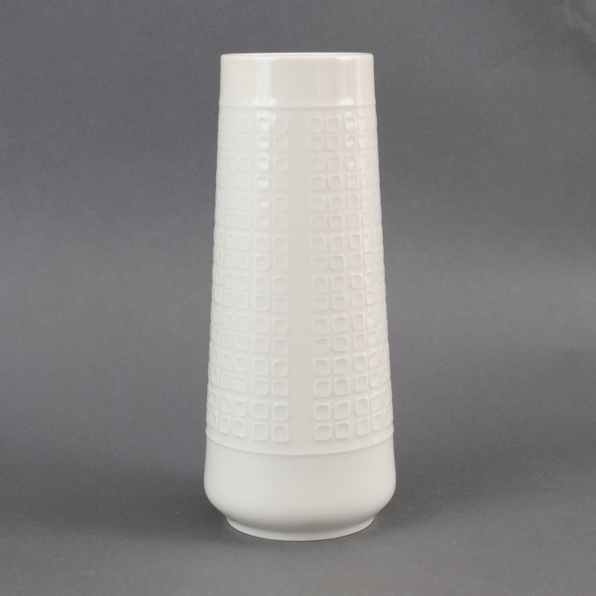 Vintage German White Porcelain Vase from H&C Heinrich, 1960s for sale