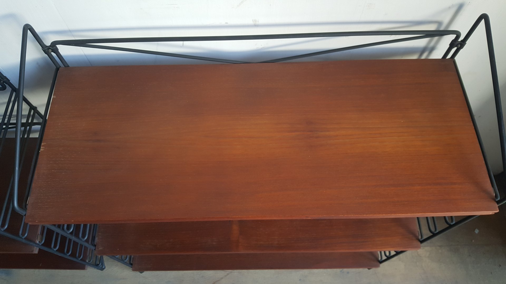 Lacquered Metal & Mahogany Veneer Shelving Units, 1979, Set of 2 for