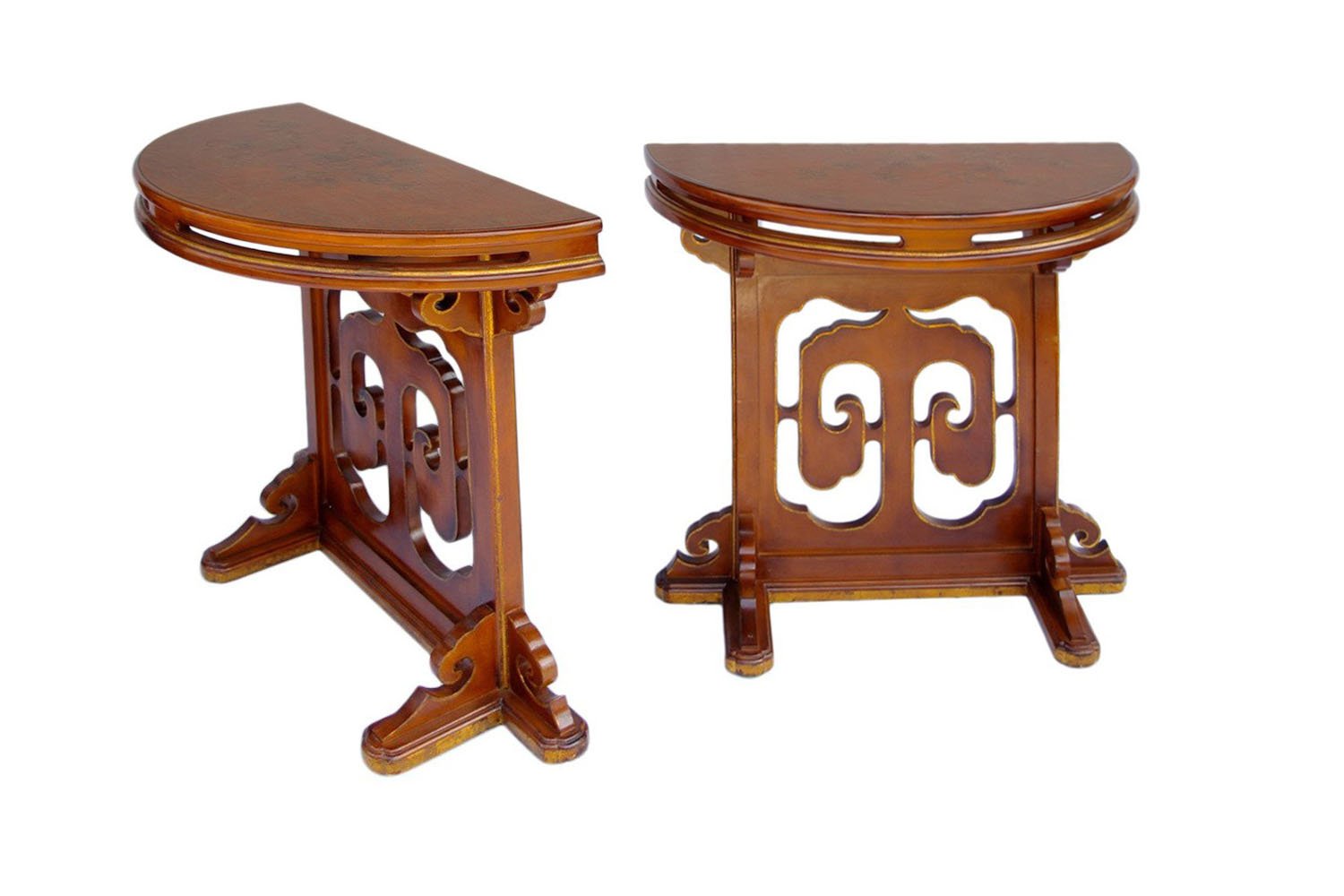 Antique HalfMoon Console Tables, Set of 2 for sale at Pamono