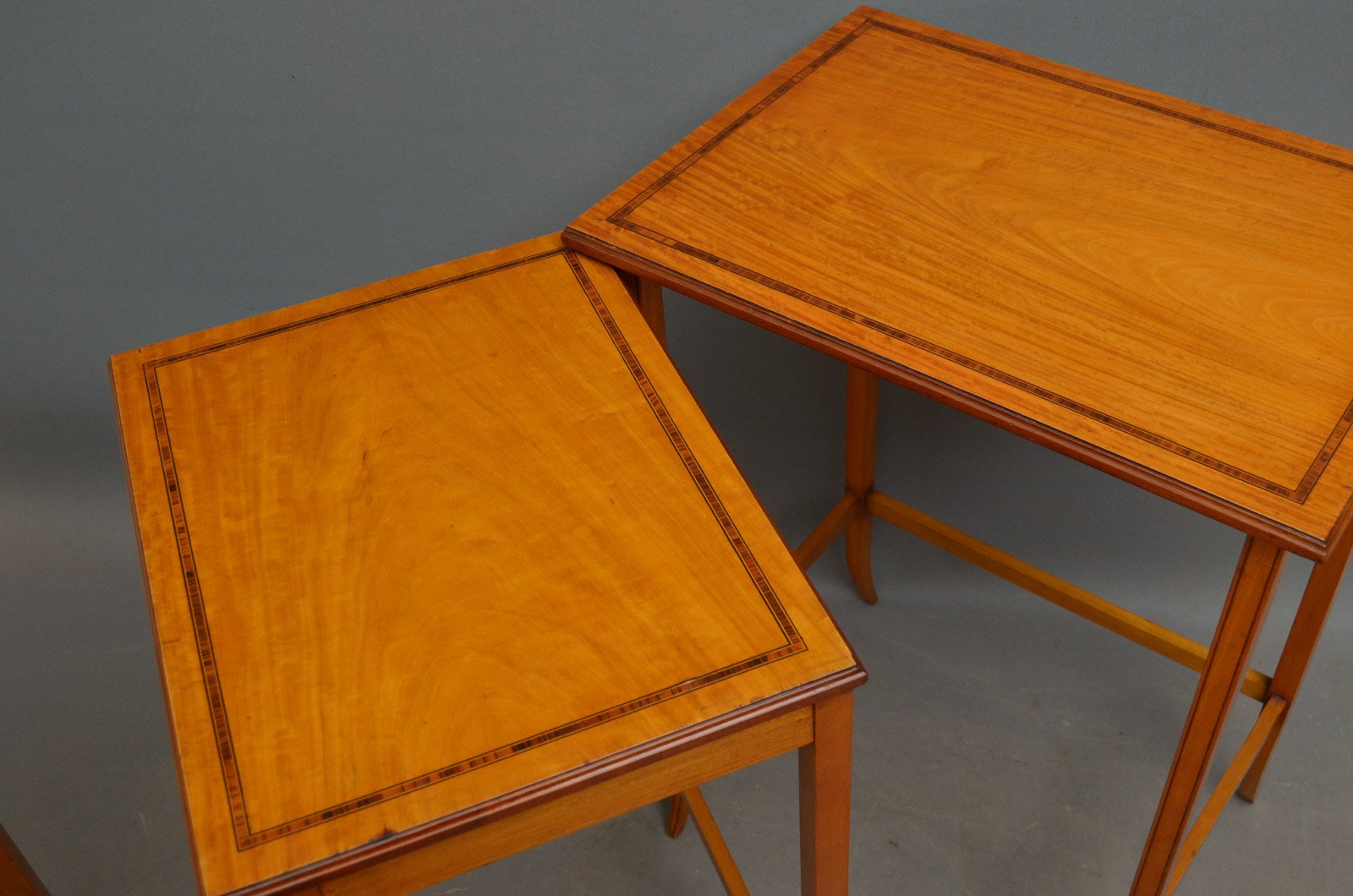 Antique Edwardian Rosewood Nesting Tables, 1890s, Set of 4 for sale at