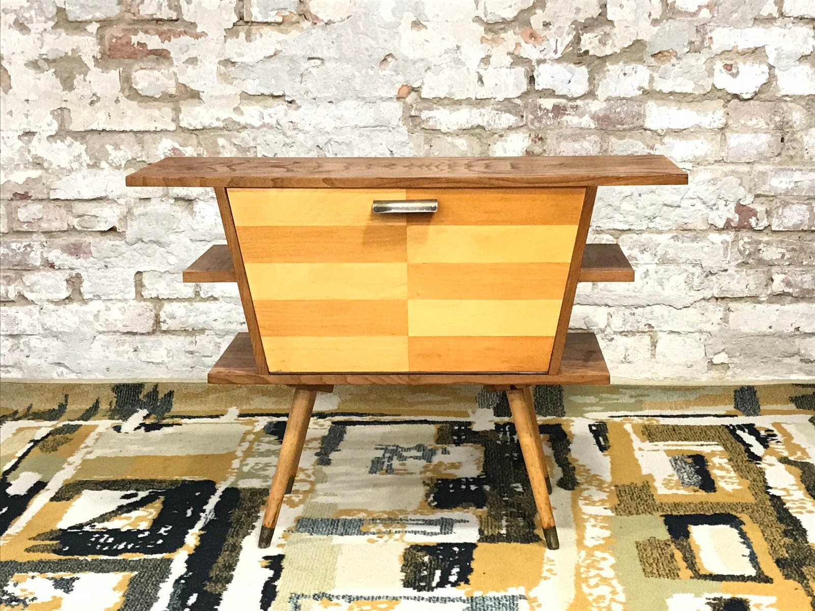 Deutscher Mid Century Barschrank Aus Holz 1950er