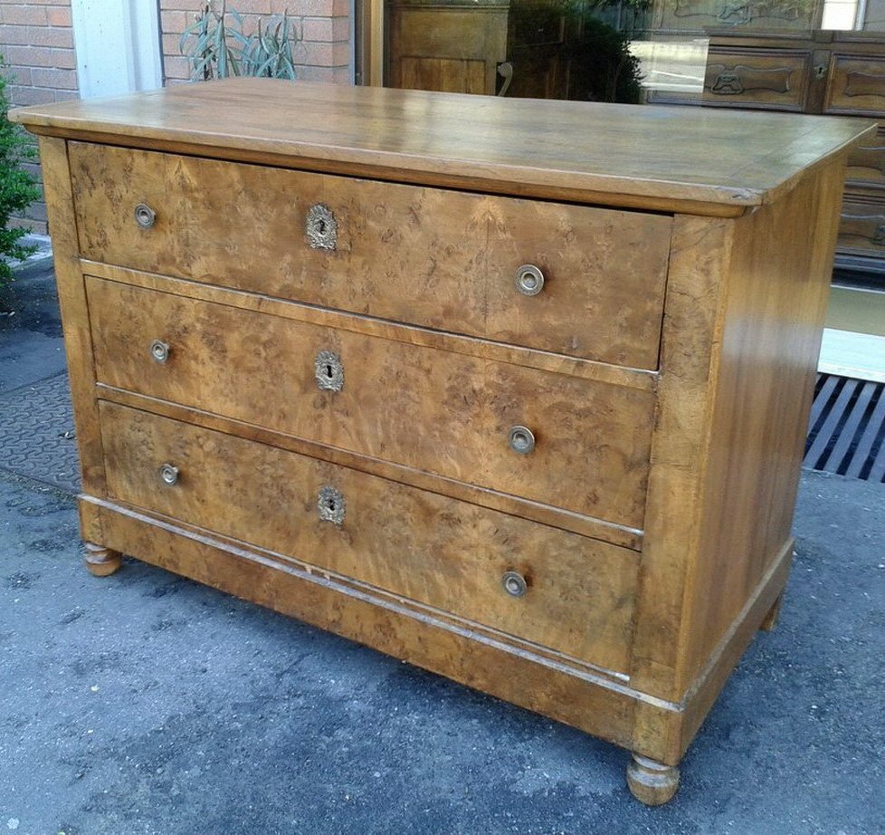 Antique Louis Philippe French Walnut Dresser For Sale At Pamono