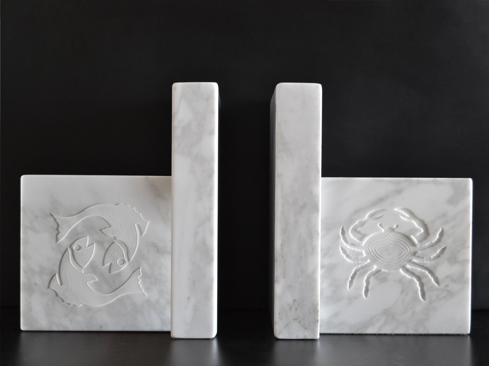 Marble Cloud Bookends